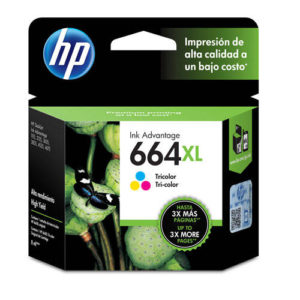 Cartucho de tinta HP 664XL Tricolor original codigo: F6V30AL